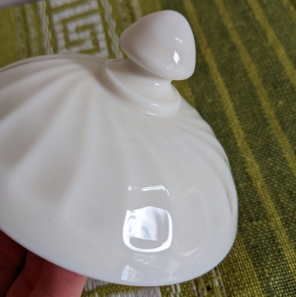 Arcorpal France replacement lid for sugar bowl cream milk glass swirl vintage - Picture 3 of 5